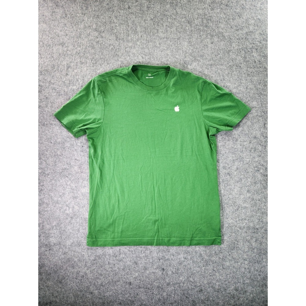 Apple Store Employee T-Shirt Short Sleeve ‎ Size Small Green Cotton Crew Neck